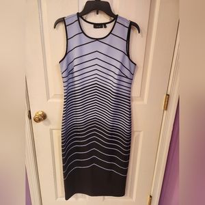 Apt. 9 Women's Blue Striped Sleeveless Dress Size 12